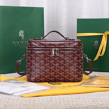 Colestore Goyard Muse Vanity Case Burgungy 16 cm x 14 cm x 20 cm