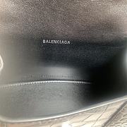 Colestore Balenciaga Hour Glass Crocodile Black With Silver Hardware 19cmx8x13cm - 5