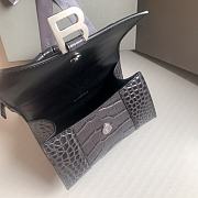 Colestore Balenciaga Hour Glass Crocodile Black With Silver Hardware 19cmx8x13cm - 6