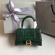 Colestore Balenciaga Hour Glass Crocodile Green With Gold Hardware 19cmx8x13cm - 1
