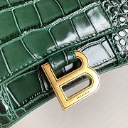 Colestore Balenciaga Hour Glass Crocodile Green With Gold Hardware 19cmx8x13cm - 2