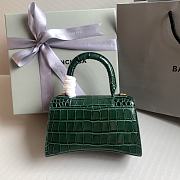 Colestore Balenciaga Hour Glass Crocodile Green With Gold Hardware 19cmx8x13cm - 3