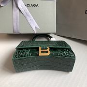 Colestore Balenciaga Hour Glass Crocodile Green With Gold Hardware 19cmx8x13cm - 4