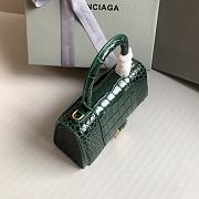 Colestore Balenciaga Hour Glass Crocodile Green With Gold Hardware 19cmx8x13cm - 5