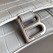 Colestore Balenciaga Hour Glass Crocodile White With Silver Hardware 19cmx8x13cm - 6
