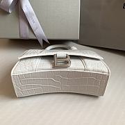 Colestore Balenciaga Hour Glass Crocodile White With Silver Hardware 19cmx8x13cm - 2