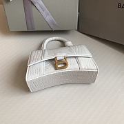 Colestore Balenciaga Hour Glass Crocodile White With Gold Hardware 19cmx8x13cm - 4
