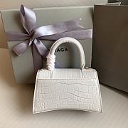 Colestore Balenciaga Hour Glass Crocodile White With Gold Hardware 19cmx8x13cm - 3