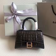 Colestore Balenciaga Hour Glass Crocodile Black With Gold Hardware 19cmx8x13cm - 1