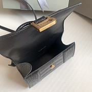 Colestore Balenciaga Hour Glass Crocodile Black With Gold Hardware 19cmx8x13cm - 6