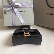 Colestore Balenciaga Hour Glass Crocodile Black With Gold Hardware 19cmx8x13cm - 5