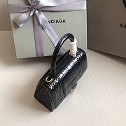 Colestore Balenciaga Hour Glass Crocodile Black With Gold Hardware 19cmx8x13cm - 3