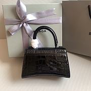 Colestore Balenciaga Hour Glass Crocodile Black With Black Hardware 19cmx8x13cm - 6