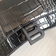 Colestore Balenciaga Hour Glass Crocodile Black With Black Hardware 19cmx8x13cm - 5