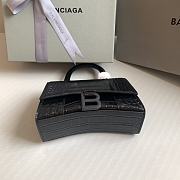 Colestore Balenciaga Hour Glass Crocodile Black With Black Hardware 19cmx8x13cm - 4