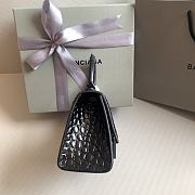 Colestore Balenciaga Hour Glass Crocodile Black With Black Hardware 19cmx8x13cm - 2