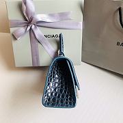 Colestore Balenciaga Hour Glass Crocodile Blue 19cmx8x13cm - 6
