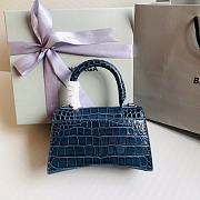 Colestore Balenciaga Hour Glass Crocodile Blue 19cmx8x13cm - 5