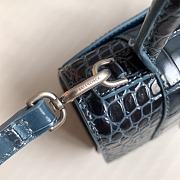 Colestore Balenciaga Hour Glass Crocodile Blue 19cmx8x13cm - 3