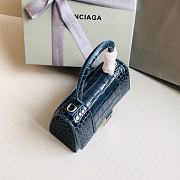 Colestore Balenciaga Hour Glass Crocodile Blue 19cmx8x13cm - 2