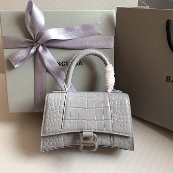 Colestore Balenciaga Hour Glass Crocodile Grey 19cmx8x13cm