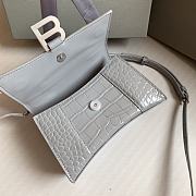 Colestore Balenciaga Hour Glass Crocodile Grey 19cmx8x13cm - 5