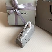 Colestore Balenciaga Hour Glass Crocodile Grey 19cmx8x13cm - 3