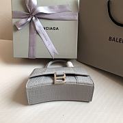 Colestore Balenciaga Hour Glass Crocodile Grey 19cmx8x13cm - 2