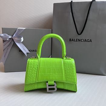 Colestore Balenciaga Hour Glass Crocodile Green Neon 19cmx8x13cm