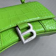 Colestore Balenciaga Hour Glass Crocodile Green Neon 19cmx8x13cm - 3