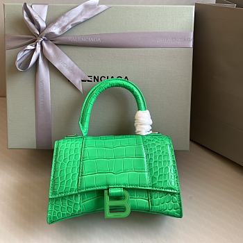 Colestore Balenciaga Hour Glass Crocodile Green 19cmx8x13cm