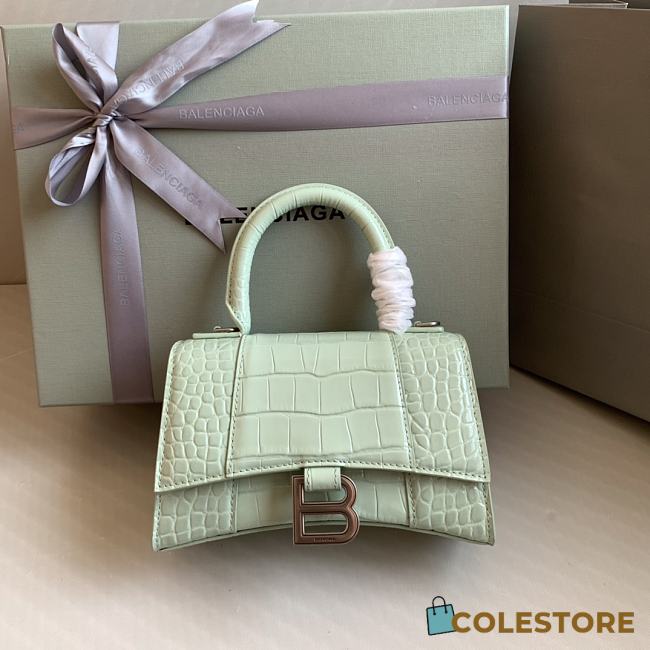 Colestore Balenciaga Hour Glass Crocodile Ivory 19cmx8x13cm - 1