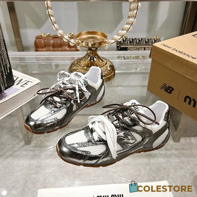 Colestore New Balance X Miu Miu 530 SL leather sneakers Shinning Silver - 1