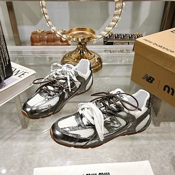 Colestore New Balance X Miu Miu 530 SL leather sneakers Shinning Silver