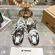 Colestore New Balance X Miu Miu 530 SL leather sneakers Shinning Silver - 2
