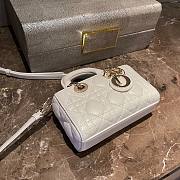 Colestore Dior D-Joy Micro Bag White Gold Hardware 16 x 9 x 5 cm - 4