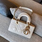 Colestore Dior D-Joy Micro Bag White Gold Hardware 16 x 9 x 5 cm - 3