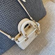 Colestore Dior D-Joy Micro Bag White Gold Hardware 16 x 9 x 5 cm - 2
