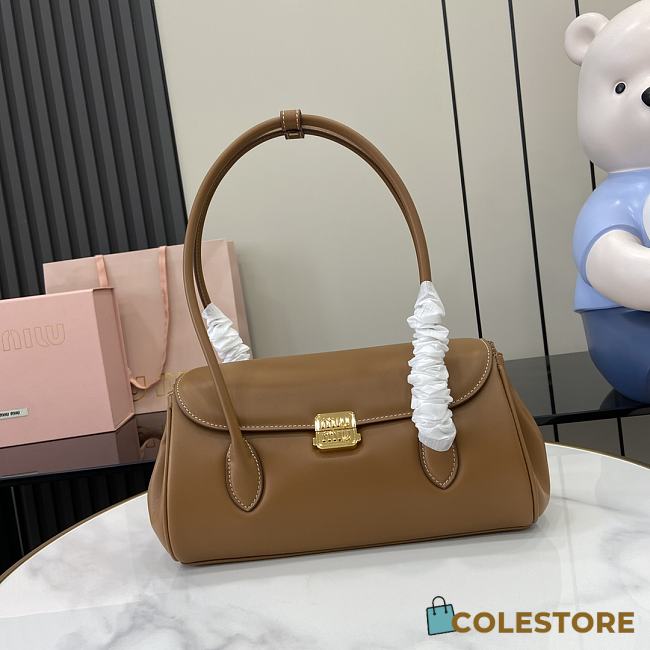 Colestore Miu Miu Leather shoulder bag Cognac 28x11x15cm - 1
