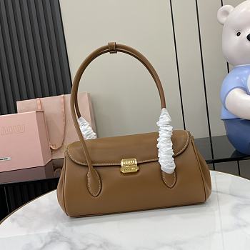 Colestore Miu Miu Leather shoulder bag Cognac 28x11x15cm