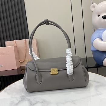 Colestore Miu Miu Leather shoulder bag KWD 945 Clay Grey 28x11x15cm