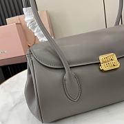 Colestore Miu Miu Leather shoulder bag KWD 945 Clay Grey 28x11x15cm - 4