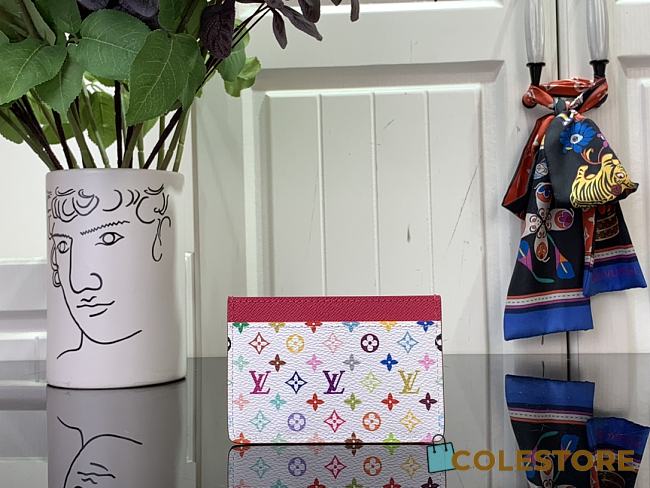 Colestore Louis Vuitton x Takashi Murakami New 25SS Card Holder White 11 x 7 x 0.5 cm - 1