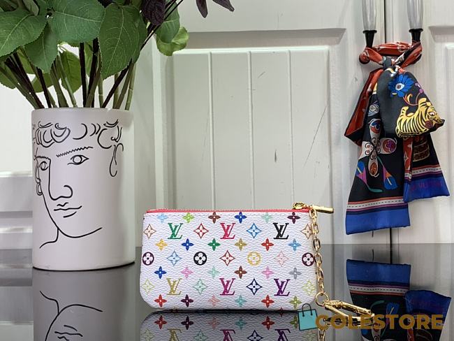 Colestore Louis Vuitton x Takashi Murakami New 25SS Key Pouch White 7 x 1.5 x 12 cm - 1