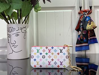 Colestore Louis Vuitton x Takashi Murakami New 25SS Key Pouch White 7 x 1.5 x 12 cm