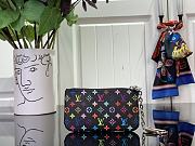 Colestore Louis Vuitton x Takashi Murakami New 25SS Key Pouch Black 7 x 1.5 x 12 cm - 1