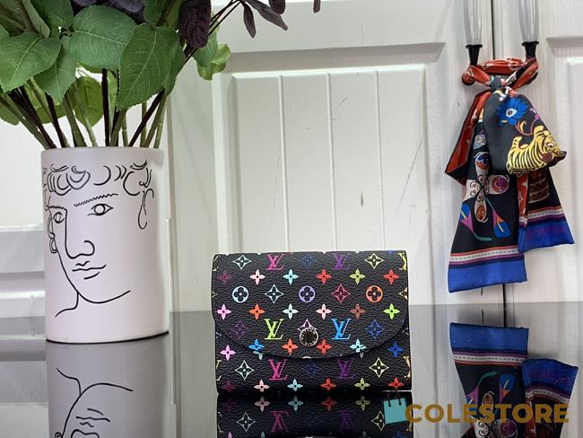 Colestore Louis Vuitton x Takashi Murakami New 25SS Rosalie Coin Purse Black 11 x 8 x 2.5 cm - 1