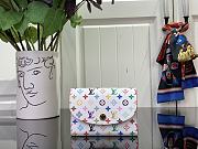 Colestore Louis Vuitton x Takashi Murakami New 25SS Rosalie Coin Purse White 11 x 8 x 2.5 cm - 1