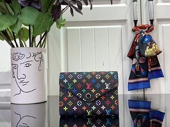 Colestore Louis Vuitton x Takashi Murakami New 25SS Victorine Wallet Black 12 x 9.5 x 2.5 cm