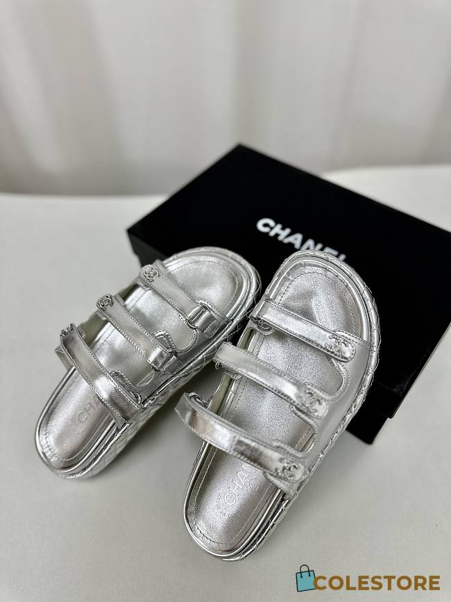 Colestore Chanel Chunky Sandal Silver - 1